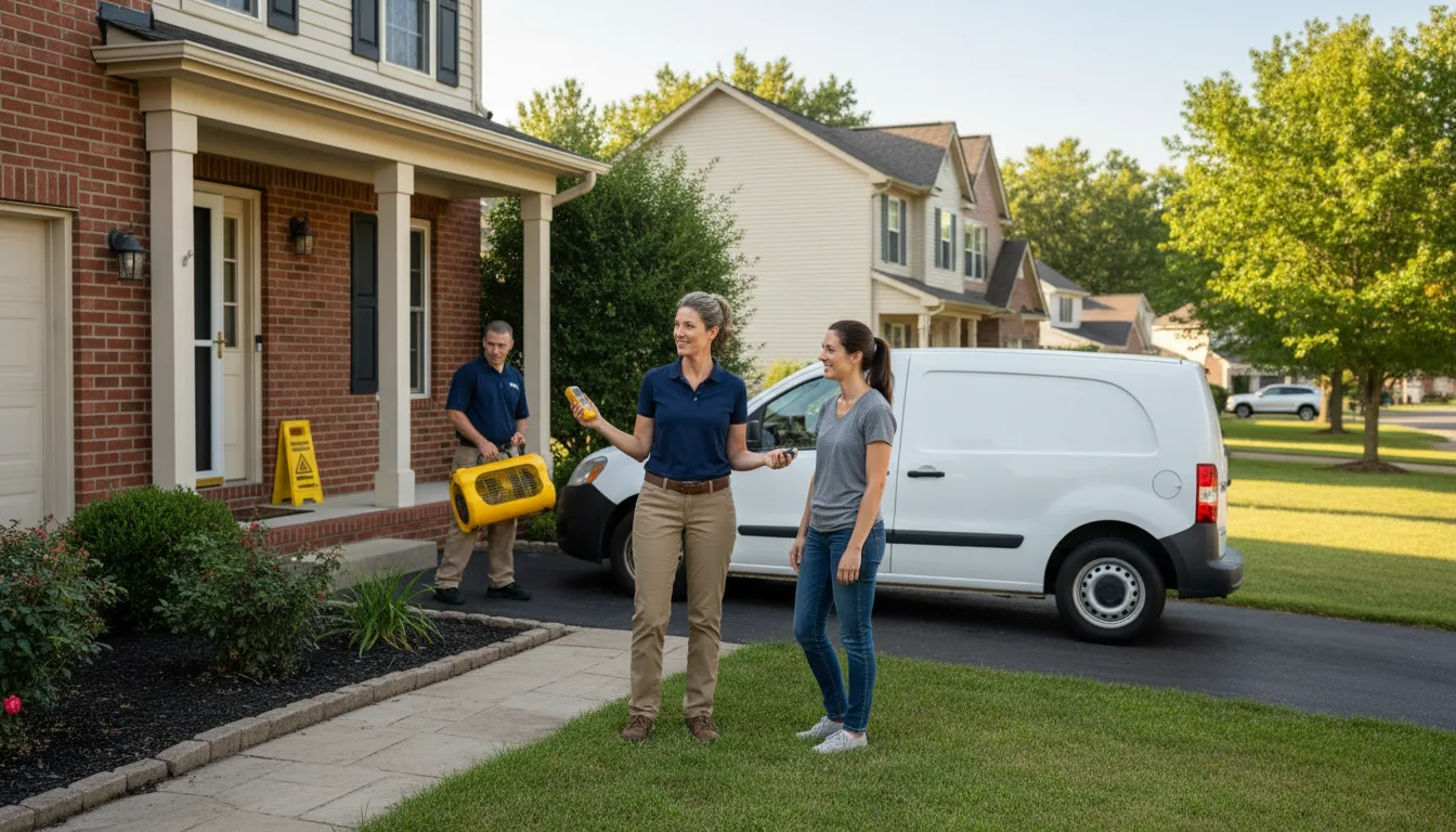 Water restoration image for Dehumidification And Cleanup Services in Putnam, TX
